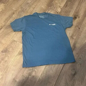 Columbia PFG Men's Blue Graphic T-Shirt Size L Outdoor Fishing Tee